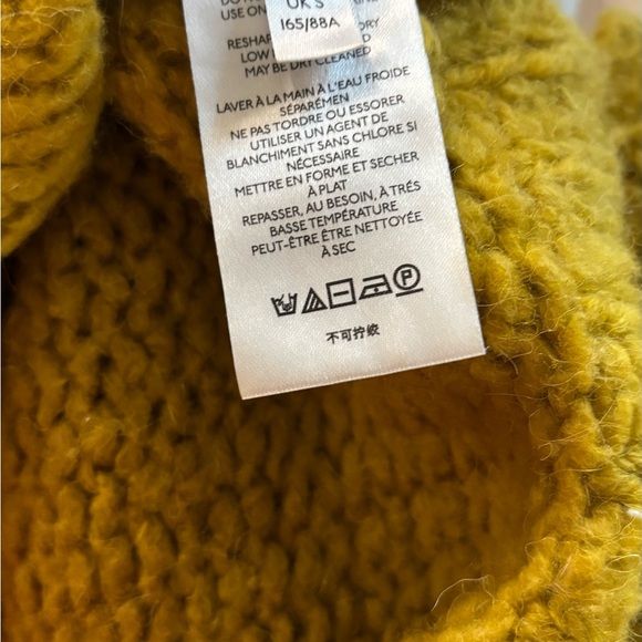 Anthropology Cozy Mustard Turtleneck Sweater size small - Picture 7 of 11